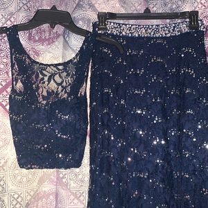 Navy Blue Two Piece Dress. Size: 5!!!
